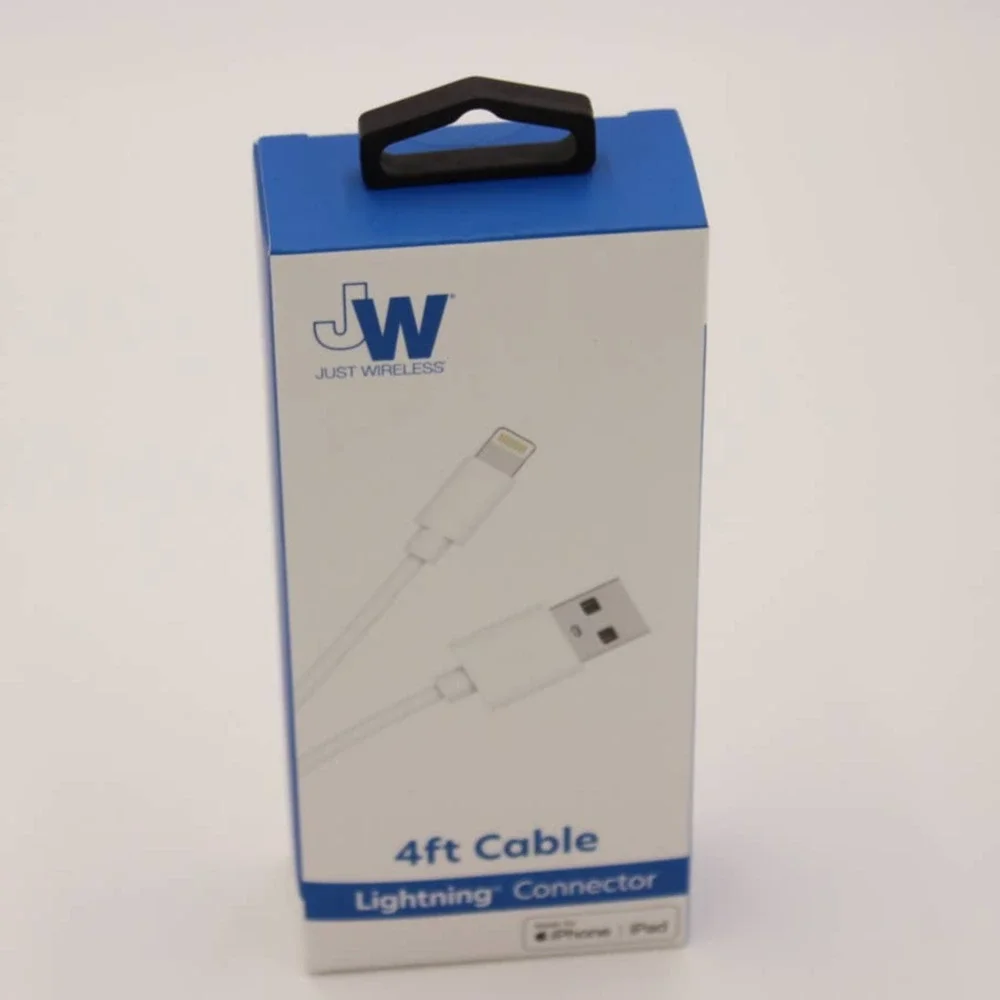 Just Wireless Lightning Cable (4ft) iPhone Charger Cable - Lightning to USB